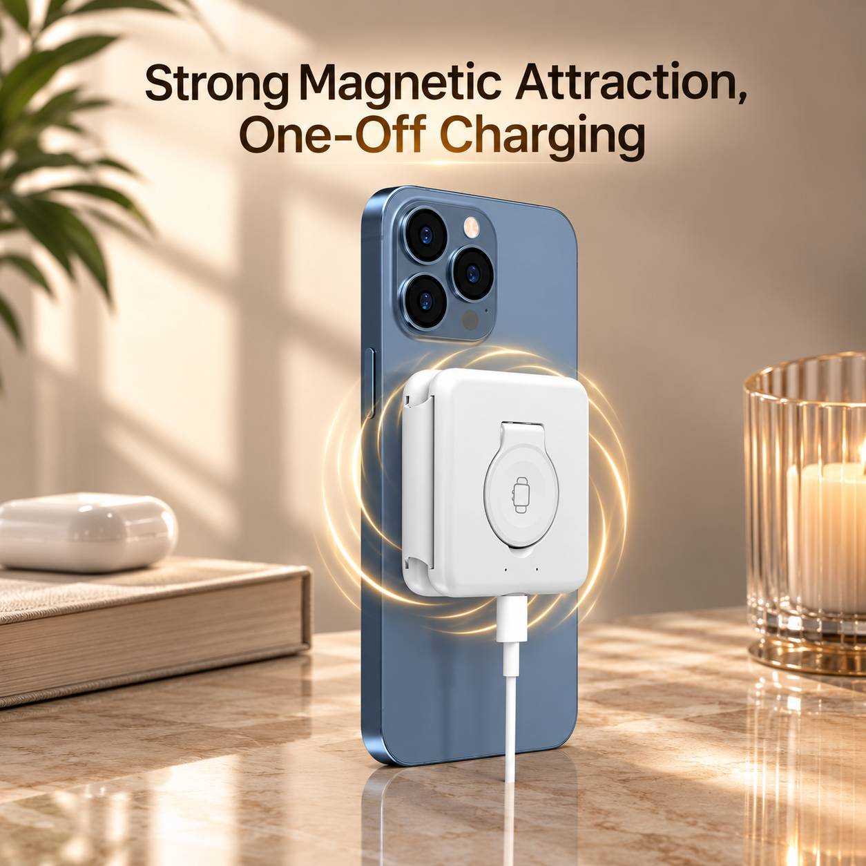 Foldable Charger for Travel | Magnetic 3-in-1 Wireless Charging Stand