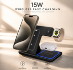 3-in-1 Wireless Charging Stand | Fast Charger for iPhone, Apple Watch & AirPods