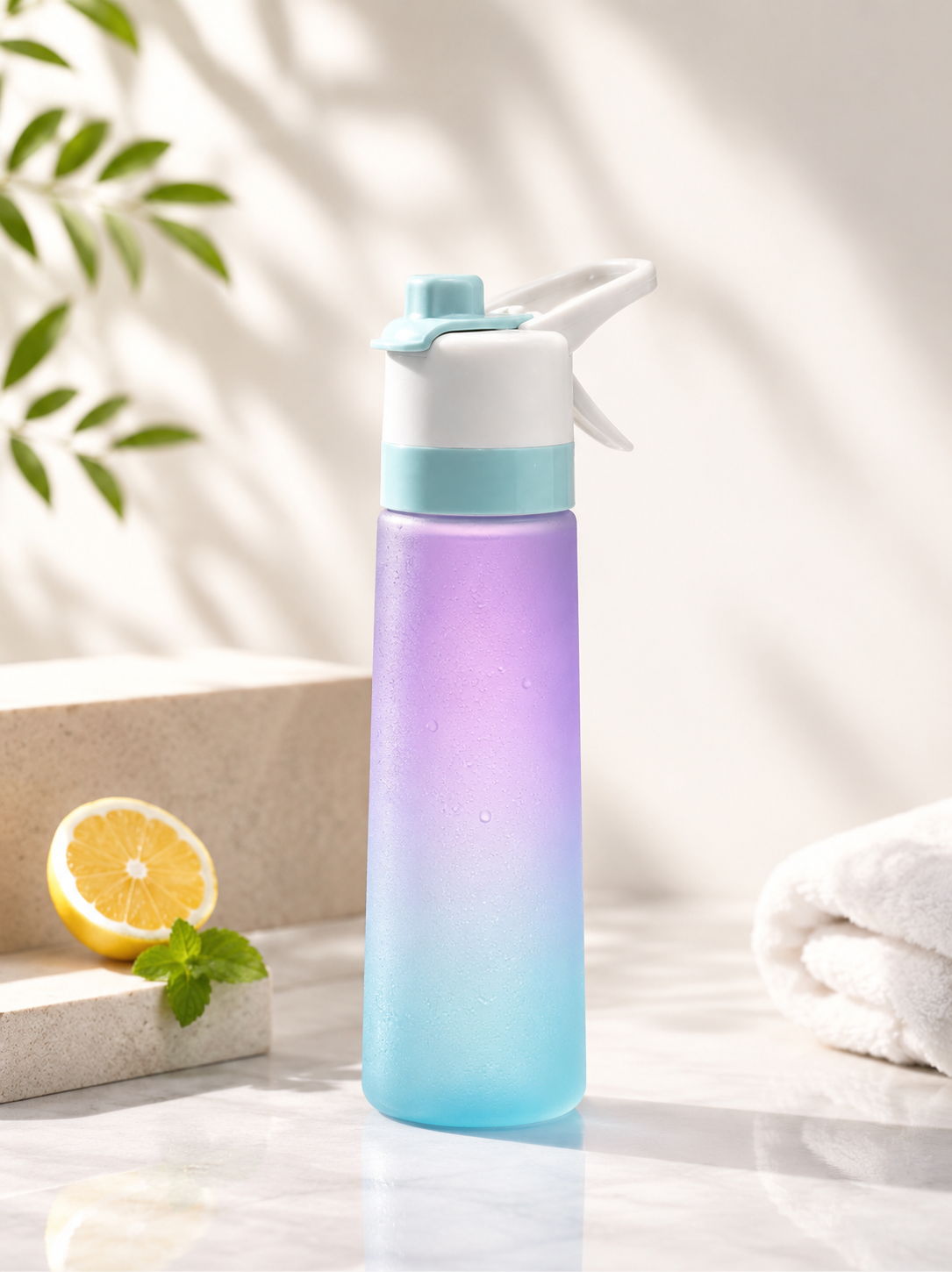 Spray Water Bottle with Mist – 2-in-1 Large Capacity Sports Water Bottle for Gym, Hiking, Travel, Fitness & Outdoor Hydration