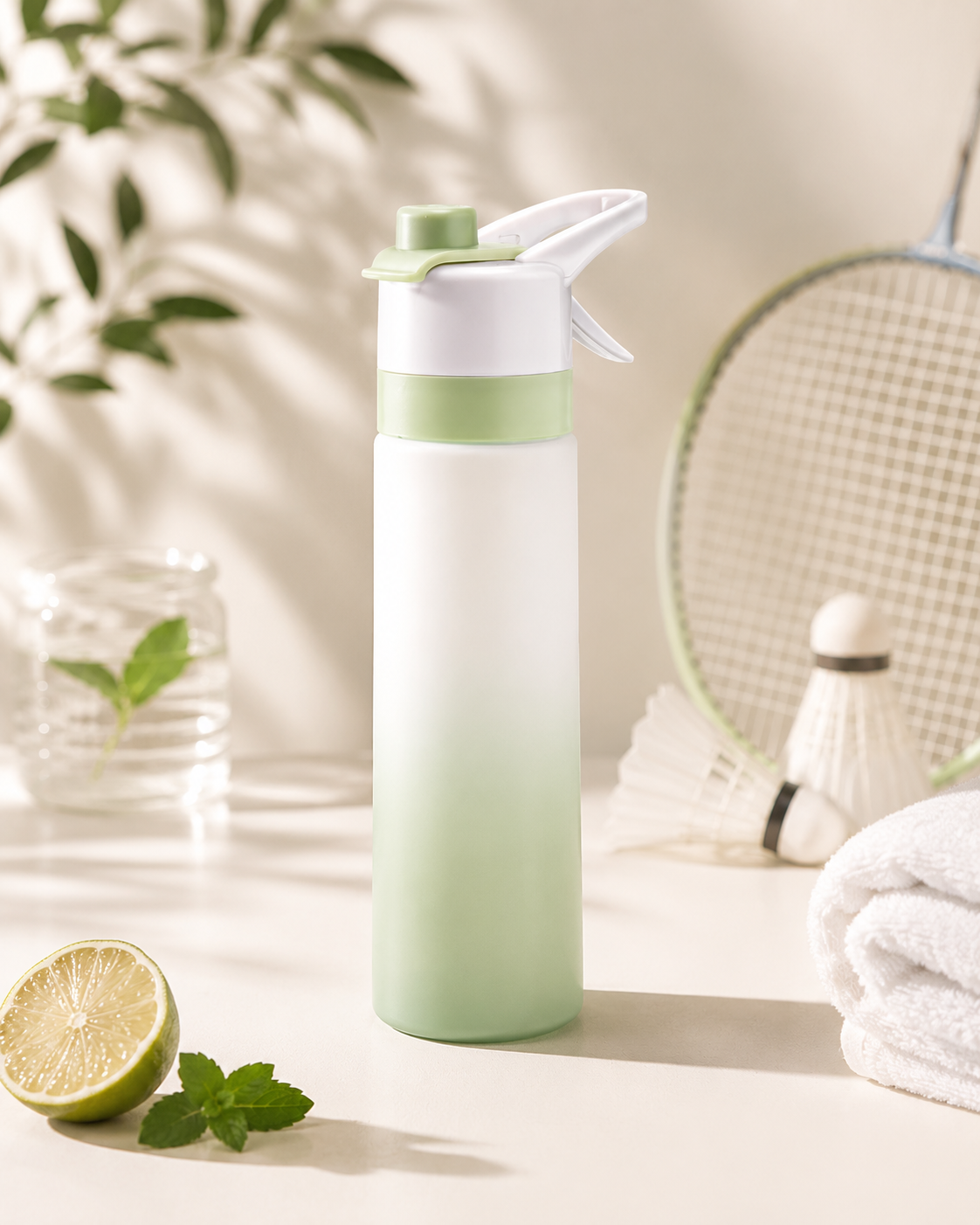 Spray Water Bottle with Mist – 2-in-1 Large Capacity Sports Water Bottle for Gym, Hiking, Travel, Fitness & Outdoor Hydration
