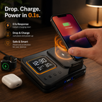 5-in-1 Wireless Charging Station | LED Alarm Clock Fast Charger Stand