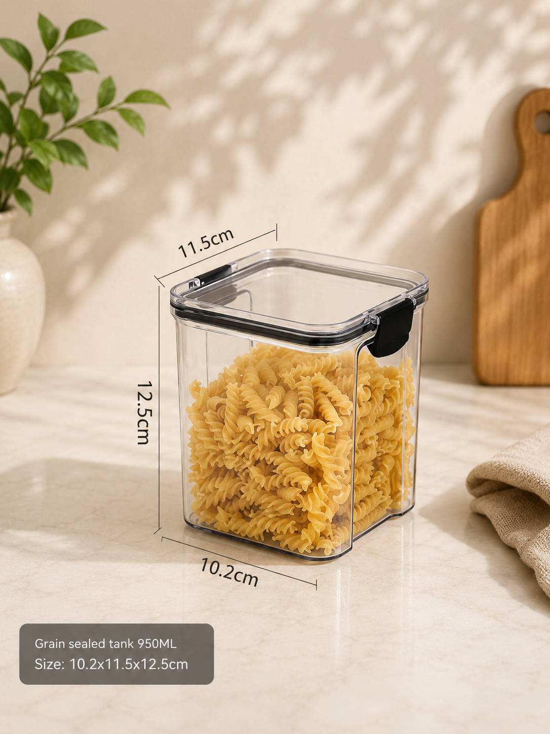 Airtight Food Storage Containers – Stackable Clear Pantry Storage Boxes for Cereal, Rice, Pasta, Grains & Refrigerator Organization