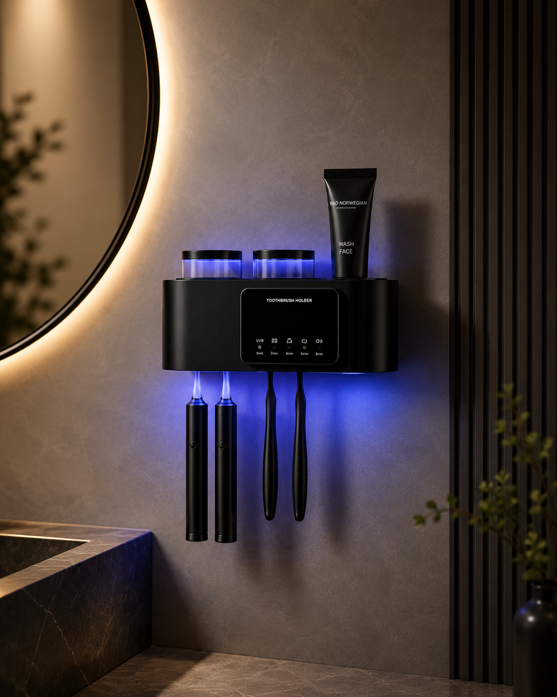 UV Toothbrush Sanitizer & Holder – Automatic Toothbrush Sterilizer with Drying Function for Bathroom Storage