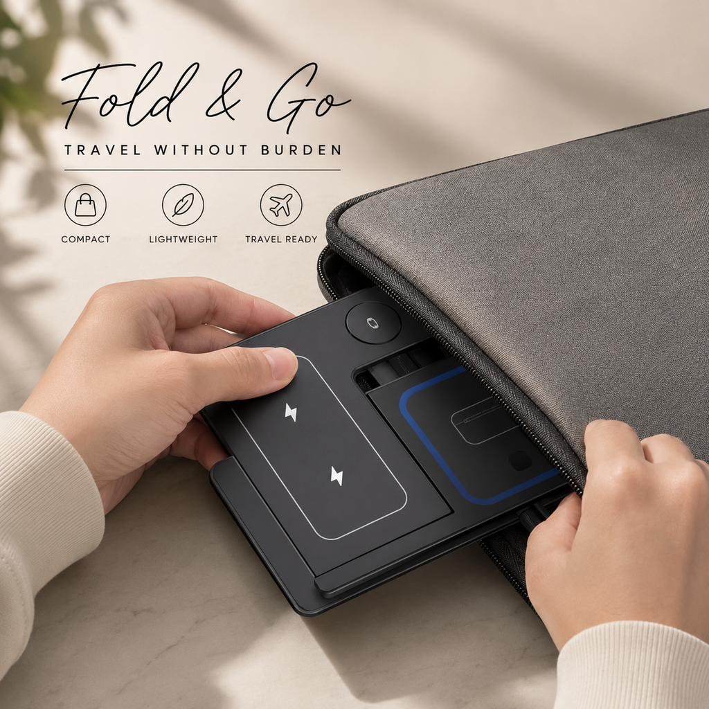 3-in-1 Wireless Charging Stand | Fast Charger for iPhone, Apple Watch & AirPods