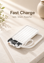 Power Bank for iPhone 20000mAh | Fast Charging Built-in Cable Portable Charger