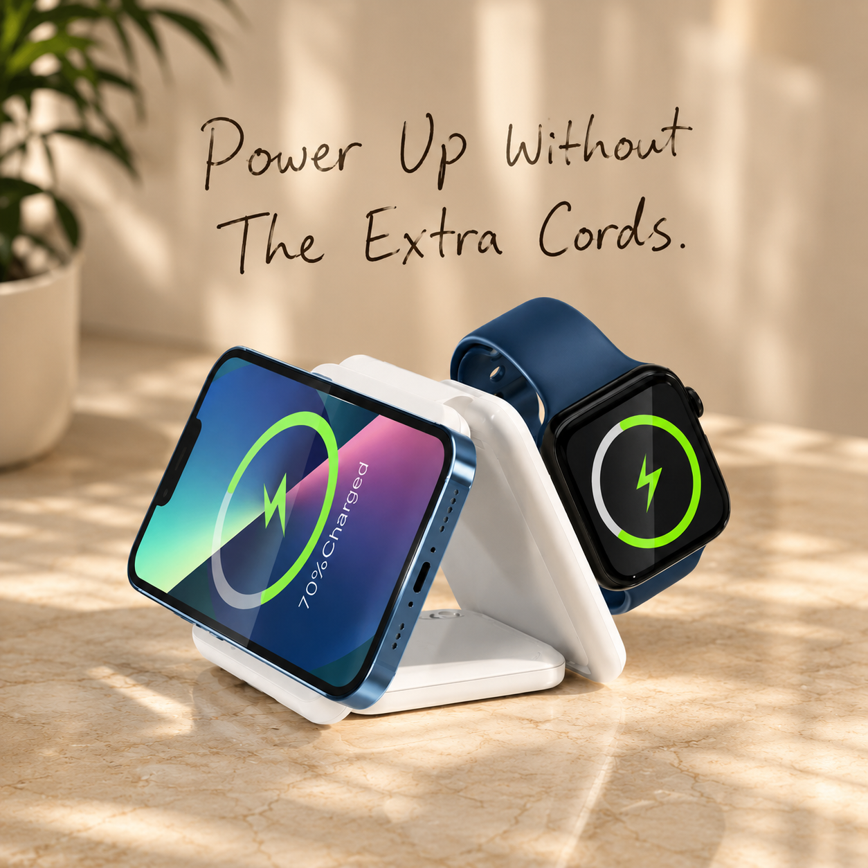Foldable Charger for Travel | Magnetic 3-in-1 Wireless Charging Stand