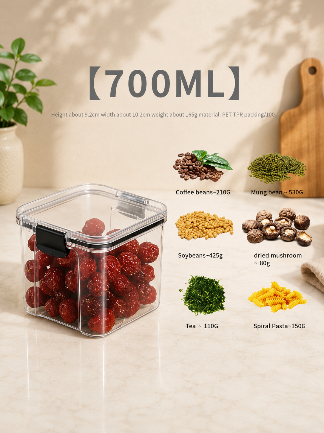 Airtight Food Storage Containers – Stackable Clear Pantry Storage Boxes for Cereal, Rice, Pasta, Grains & Refrigerator Organization