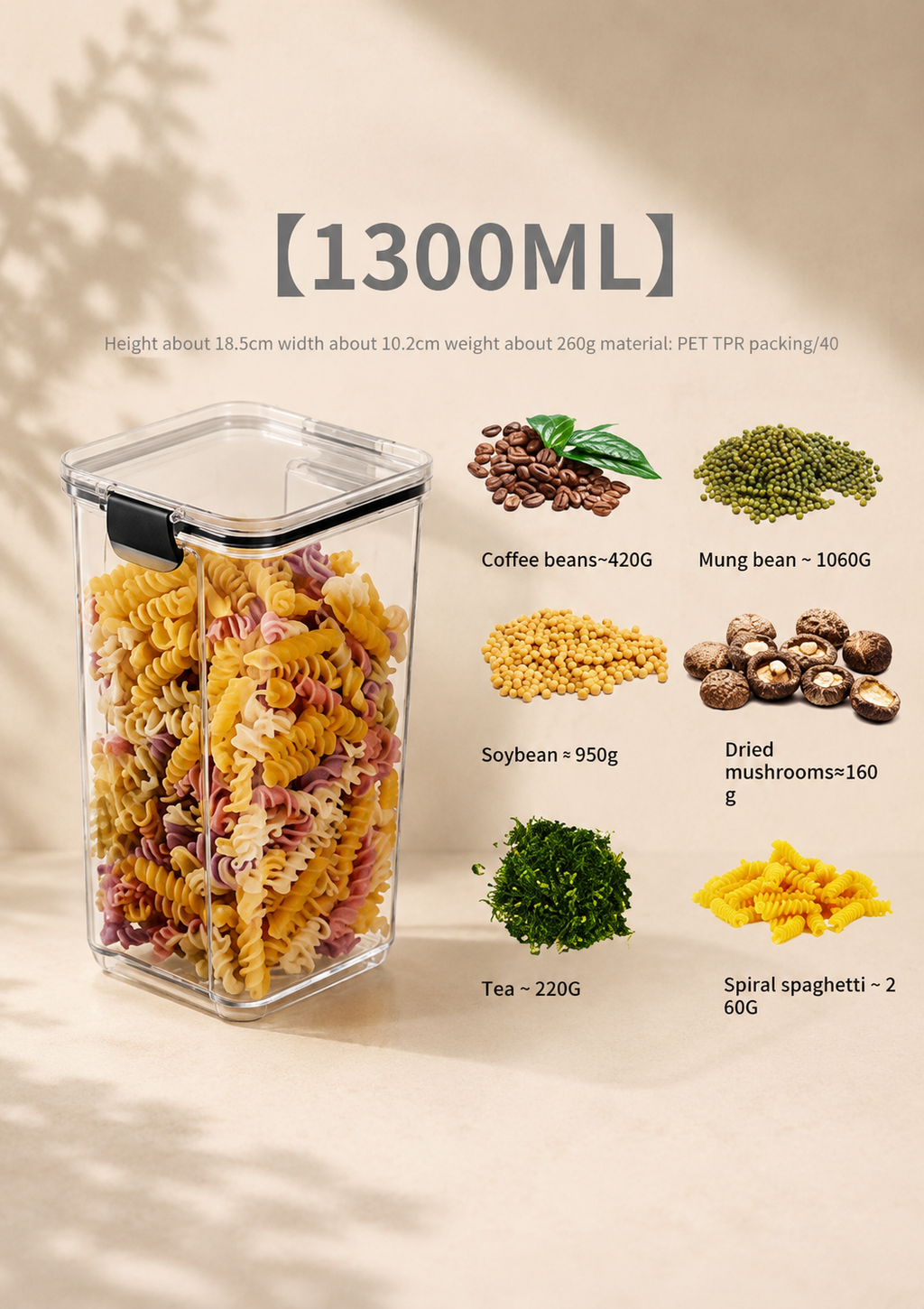 Airtight Food Storage Containers – Stackable Clear Pantry Storage Boxes for Cereal, Rice, Pasta, Grains & Refrigerator Organization