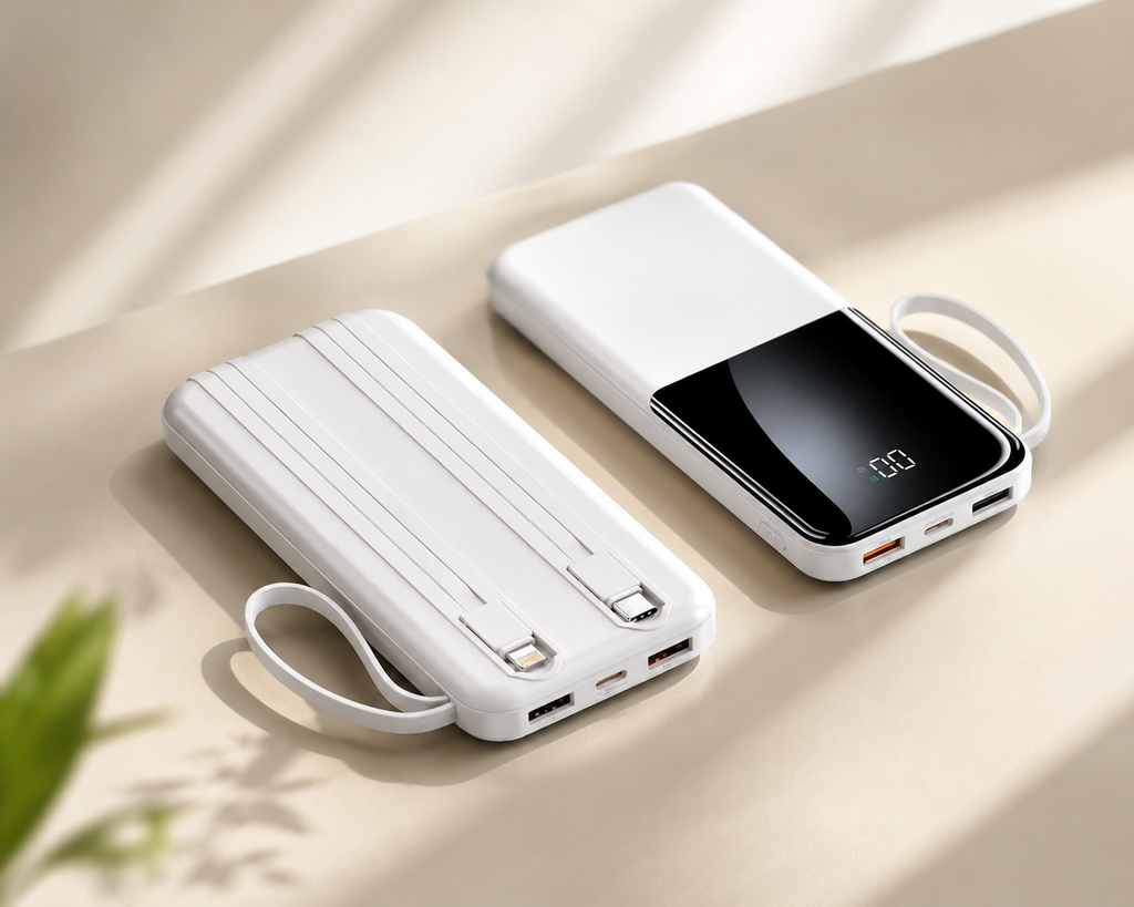Power Bank for iPhone 20000mAh | Fast Charging Built-in Cable Portable Charger