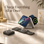 Foldable Charger for Travel | Magnetic 3-in-1 Wireless Charging Stand