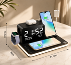 7 in 1 Charging Station | Wireless Charger with LED Clock, Night Light & Fast Charger