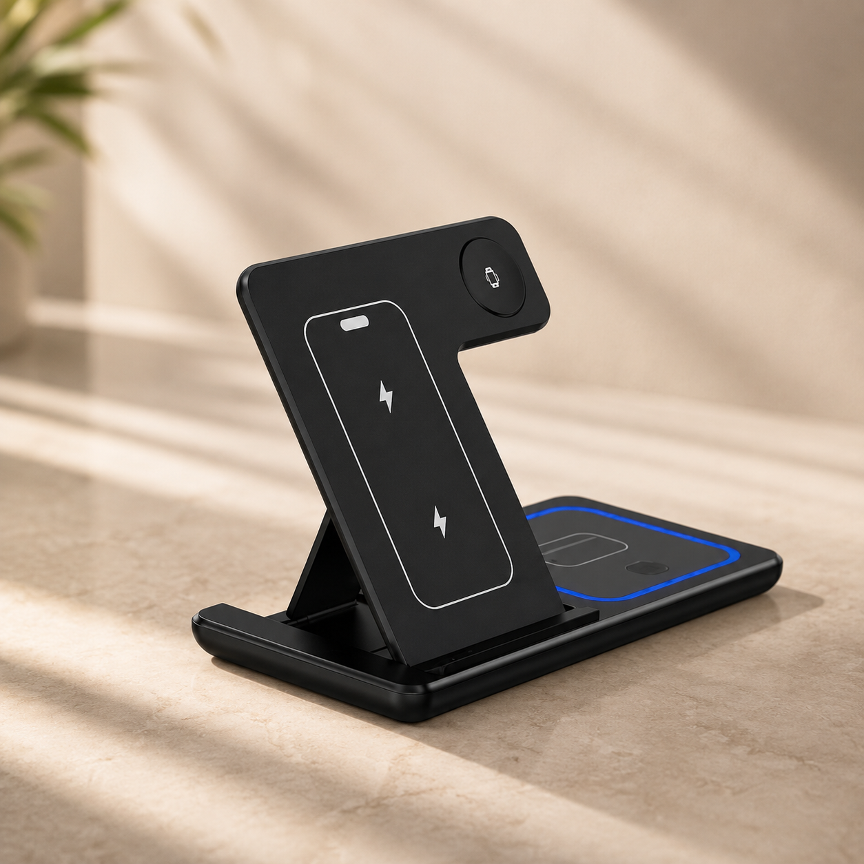 3-in-1 Wireless Charging Stand | Fast Charger for iPhone, Apple Watch & AirPods
