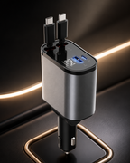 100W Car Charger | Metal Fast Charging USB-C & USB-A Adapter
