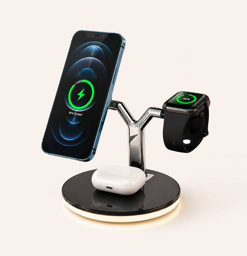 3-in-1 Magnetic Wireless Charging Station | MagSafe Compatible Wireless Charger trostia