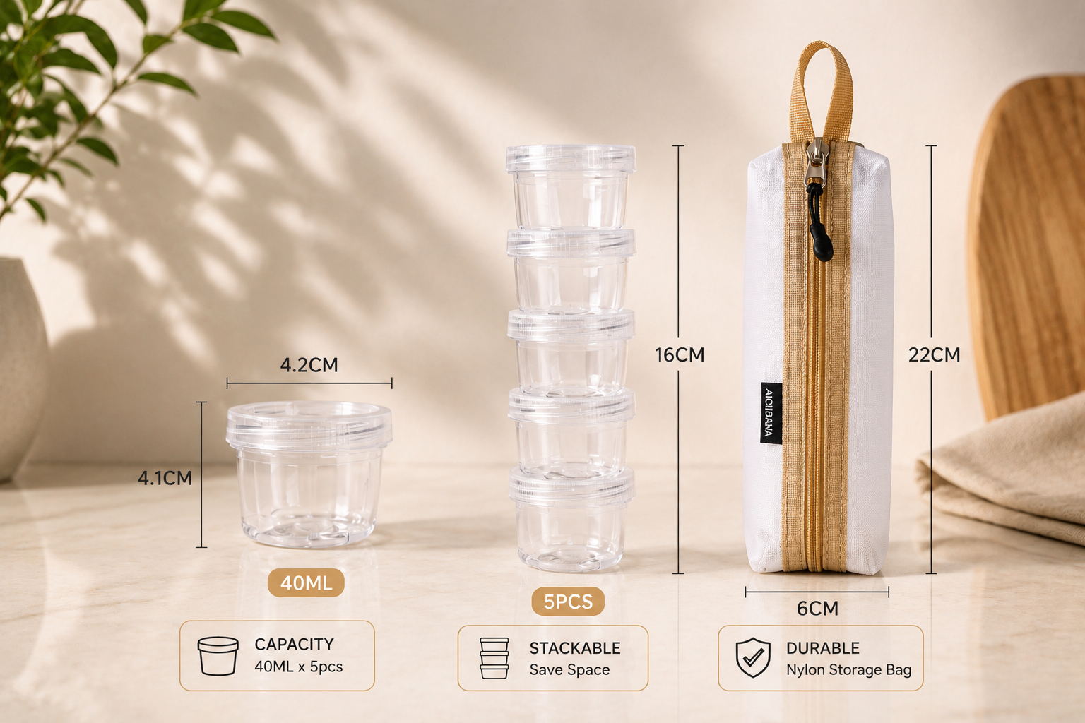Portable Spice Container Set – Stackable Seasoning Bottles for Camping, BBQ, Picnic, Travel & Outdoor Cooking