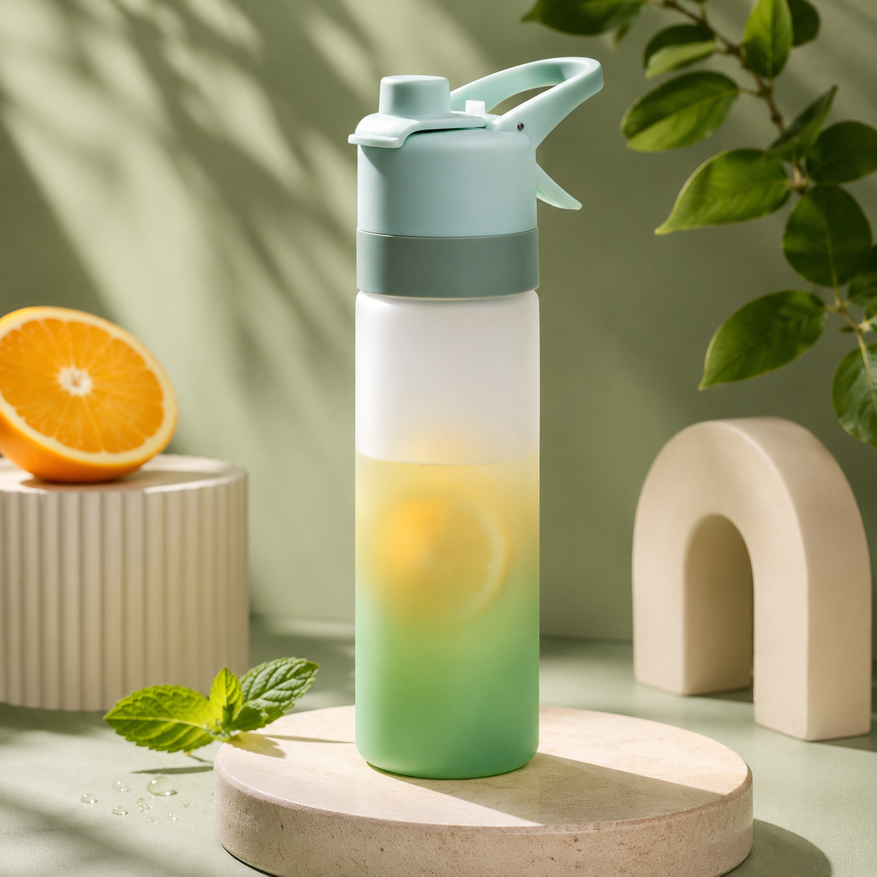 Spray Water Bottle with Mist – 2-in-1 Large Capacity Sports Water Bottle for Gym, Hiking, Travel, Fitness & Outdoor Hydration
