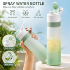 Spray Water Bottle with Mist – 2-in-1 Large Capacity Sports Water Bottle for Gym, Hiking, Travel, Fitness & Outdoor Hydration