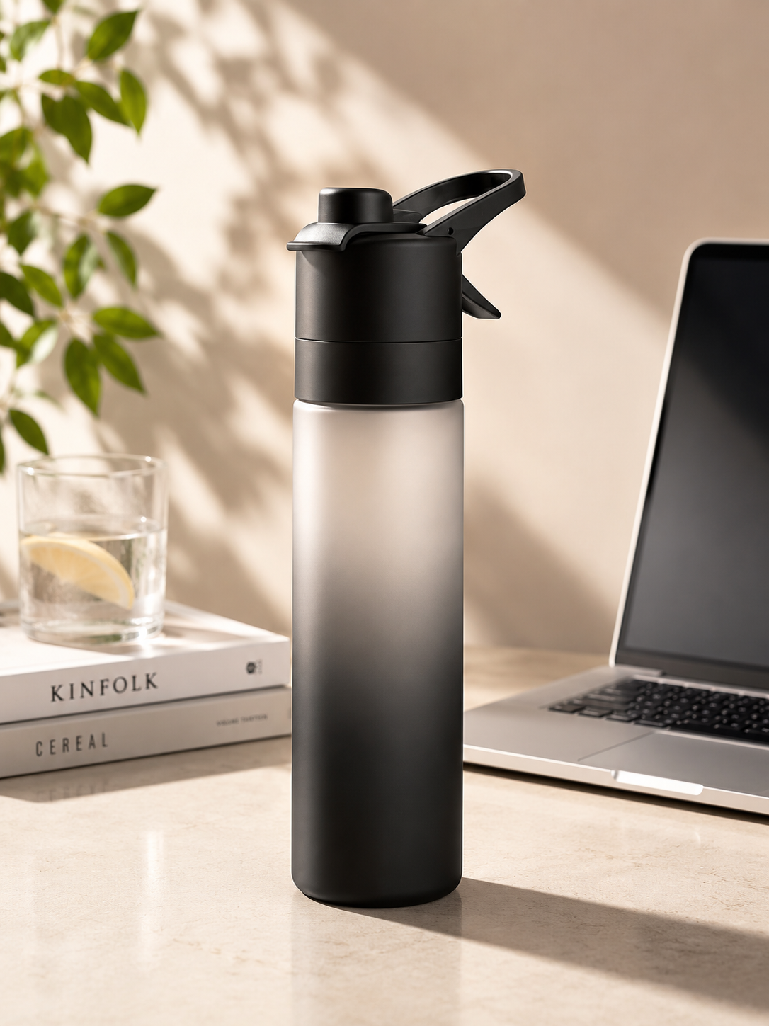 Spray Water Bottle with Mist – 2-in-1 Large Capacity Sports Water Bottle for Gym, Hiking, Travel, Fitness & Outdoor Hydration