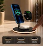 3-in-1 Magnetic Wireless Charging Station | MagSafe Compatible Wireless Charger