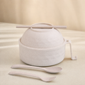 6-Piece Wheat Straw Dinnerware Set – Reusable Noodle Bowls, Plates, Cups & Tableware for Kitchen, Camping & Everyday Dining